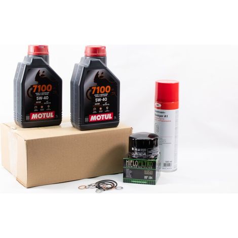 Kit Entretien Vidange Standard pour GILERA Fuoco 500 de 2007 à 2017 - MOTUL 7100 5w40 2L