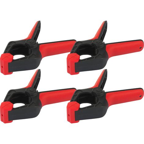 Serre-joint à ressort 45 mm 6 kg, 4 pièces TOOLCRAFT 2226761 Envergure max.:45 mm Longueur: 115 mm Mesures d'empattemen (1/4)