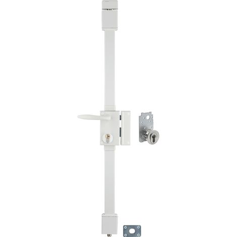 THIRARD - Serrure en applique Targa A2P à tirage pour entrée, droite, 3pts, Transit2 30x65mm, axe 45mm, blanc, 4 clés - THIRARD