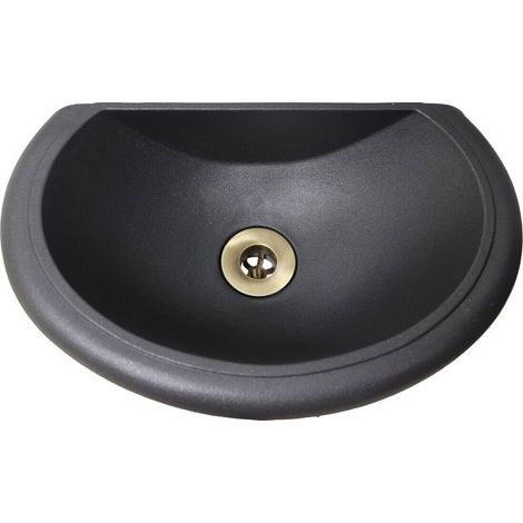 Baignoire murale modèle Olbia pour jardin potager avec bonde en laiton au choix : brunie