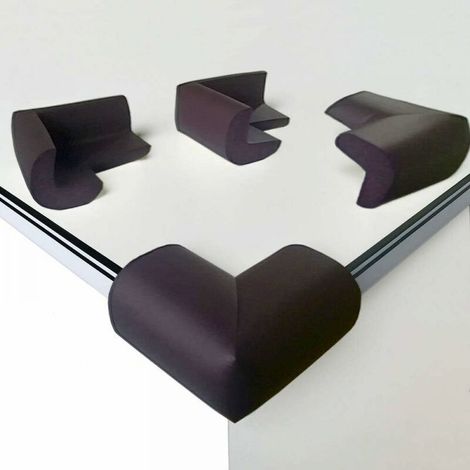 [Lot de 10] Protections d'angle de bureau, protections d'angle de bureau en mousse souple -Noir (1/5)