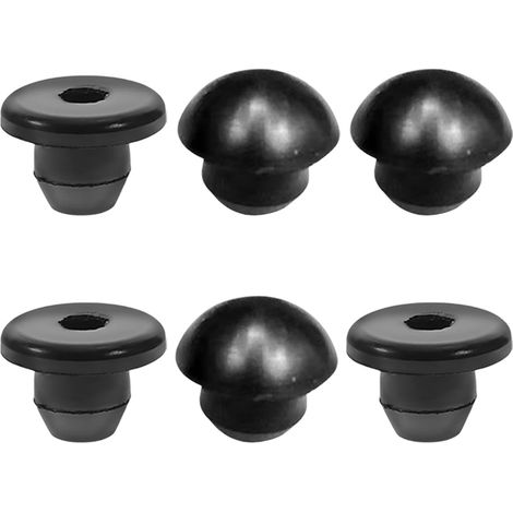 Bouchons de Remplissage D'huile Hydraulique Tête Plate ou Ronde Lot de 6 en Caoutchouc Noir Compact pour Réparation de Cric Hydraulique de Plancher (1/5)