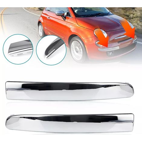Front bumper trim strips for 2007-2015 Fiat 500, 735455057, 735455056 (1/4)