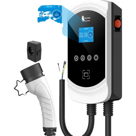 Cargador para vehículos eléctricos, balanceo de carga inteligente, monitorización en tiempo real, 7,6 kW 32 A, monofásico, TIPO 2 (1/2)