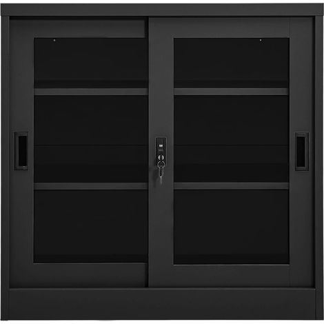 Maison Exclusive - Armadio con Ante Scorrevoli Antracite 90x40x90 cm in Acciaio