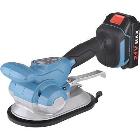 Cordless Vibrating Suction Cup for Tiles - Leveling Machine with 2 x 1500 mAh Batteries, 60 x 160 mm Suction Cup, 6 Adjustable Speeds, Suitable for Professionals and DIYers. (1/5)
