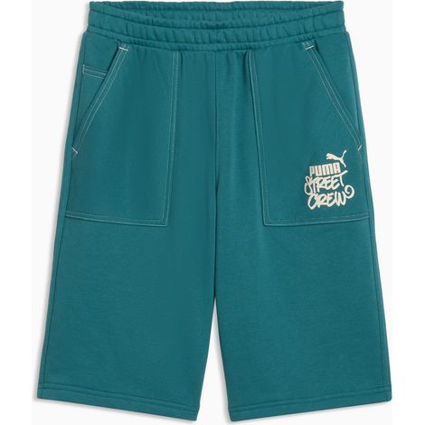 Puma MID90S Jungen-Shorts, locker, lang, TR Türkis, 69174841, Größe 152 (1/2)