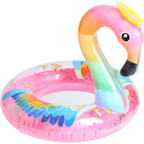 Bouée gonflable flamant rose, 74 x 70 cm,Jouets de sports nautiques pour les vacances d'été à la plage (1/5)