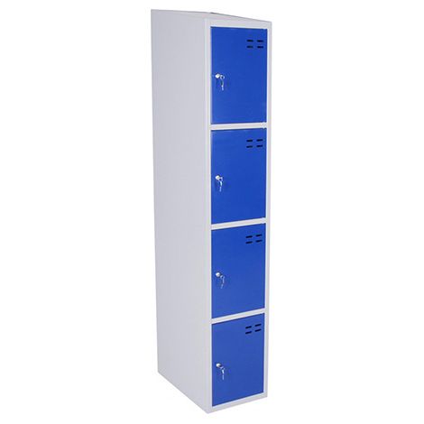 Garderobenschränke mit kleinen Fächern - 4 Türen - Blau - 4011071340