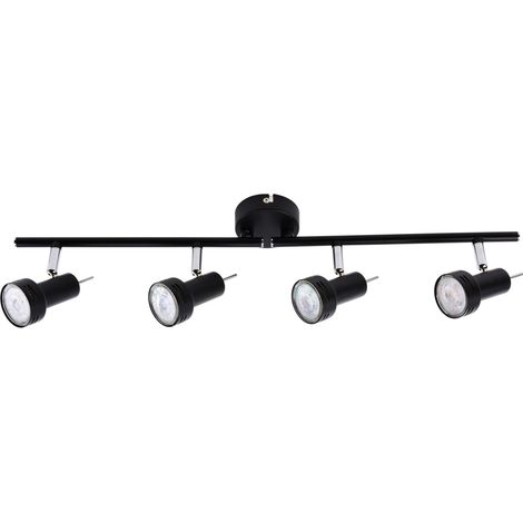 Primaster Deckenstrahler 4er LED Spot New York GU10 8 x 62 x 14 cm schwarz Deckenlampen & Kronleuchter (1/3)