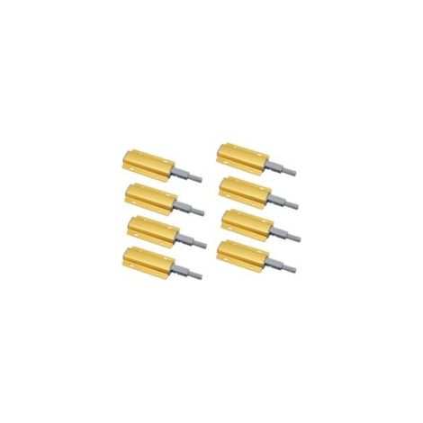 Druckbare Türriegel, 8er-Pack goldene magnetische Druckriegel für Schränke - Crezuo