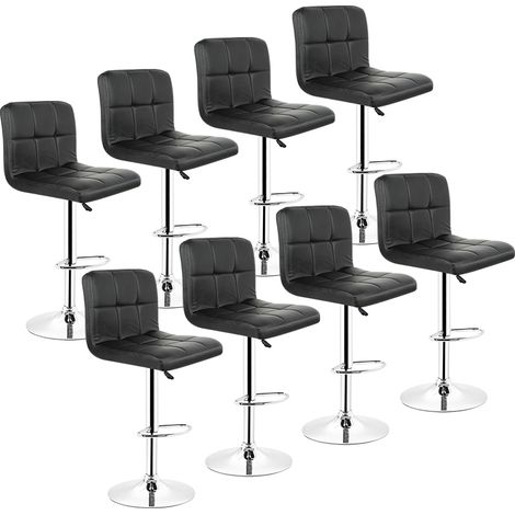 8er Set Barhocker Küchenhocker Tresenstuhl Sitzhocker Esszimmerstuhl Schwarz