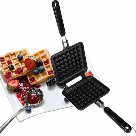 Plaques de gaufrier supérieures, revêtement en téflon antiadhésif à remplissage profond Gaufrier belge traditionnel pour un nettoyage facile, moule à gaufres Ustensiles de cuisson pour collations Peti