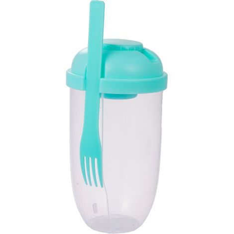 Récipient fraîcheur pour salade avec bol à vinaigrette, fourchette portable, bouteille plastique de stockage alimentaire pour pique-nique déjeuner (1/5)