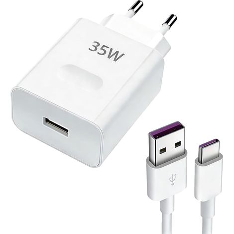 Chargeur USB Supercharge 35W avec Câble USB C 2m pour Honor 200 400 Magic6 (1/5)
