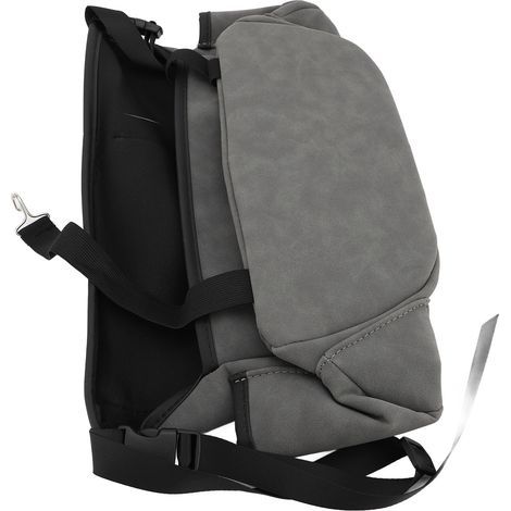 Porte-sacs et porte-monnaie de voiture – Avec filet intégré – À placer entre les sièges avant – Organisateur universel – Gris et noir (1/3)