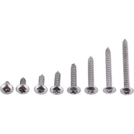 200 viti autofilettanti M3 in acciaio inox SS304 a testa piatta. (1/5)