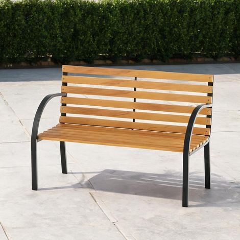 Banc de jardin naturholz en stahl Kiefernholz 122 x 60 x 83 cm (1/5)
