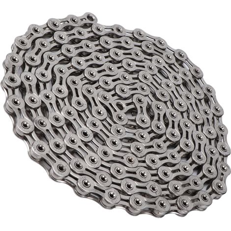 11-fach galvanisierte, vollständig hohle Fahrradkette, 1/2 x 11/128 Zoll, 116 Glieder, für Rennräder und Mountainbikes (1/5)