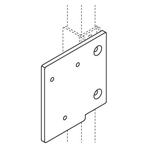 HEWI S50.02.00035 Plaque de montage S50 pour (1/2)