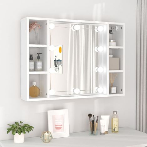 Armoire à miroir avec LED Blanc 76x15x55 (1/5)