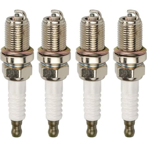 4 bujías – Compatibles con Champion RC12YC, Briggs & Stratton, Kohler – Para cortacéspedes y motores – Alta fiabilidad y durabilidad -Crezuo