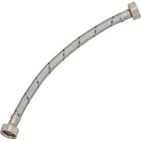 KOTARBAU® Flexible Robinet 1/2"x1/2" - Tuyau Robinet 30cm - Acier Inoxydable - Rallonge Robinet Cuisine Flexible - Tuyau Robinet Cuisine Flexible - Tuyau Flexible Plomberie - Argent (1/4)