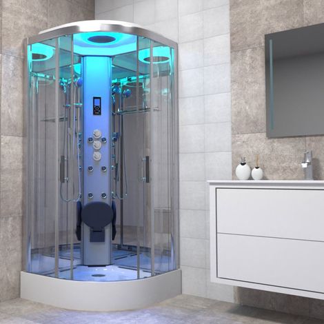 Insignia Non Steam Enclosure Shower Cabin 900x900 Premium Quadrant Chrome Frame (1/5)