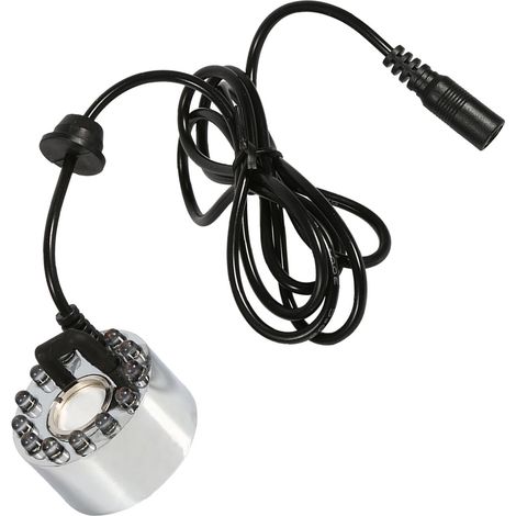 24V Ultraschall-Nebelgenerator mit Farbwechsel, Wasserfontänen-Zerstäuber, Luftbefeuchter (ohne Netzteil) (1/5)