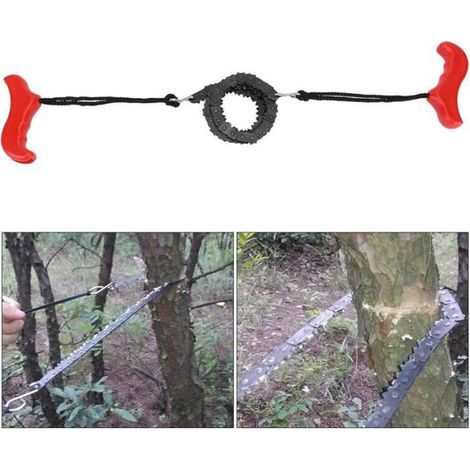 Survie Pocket Chain Saw Hand Chainsaw Gear pour Camping Randonnée Chasse En Plein Air (1/4)
