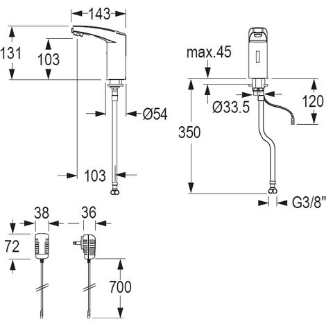 maxx Standarm.elek.M20,IR,Touch NetzAP,o.Misch.o.AblG.chrom