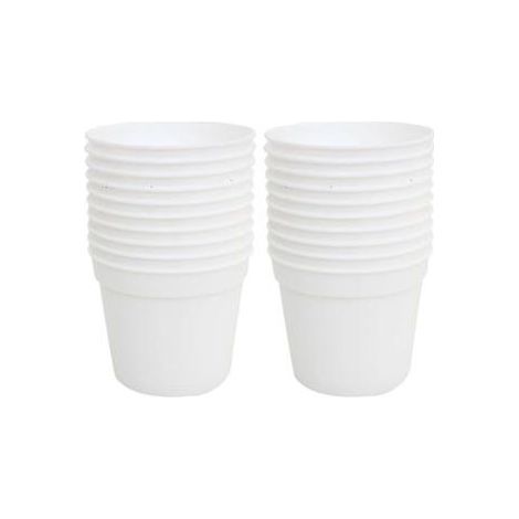 Lot de 24 pots ronds en plastique pour plantes succulentes, idéaux pour la pépinière. (1/4)