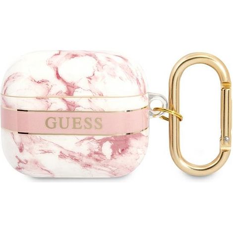 Guess AirPods 3 Hülle aus der Marble Strap Kollektion, Pink (1/3)