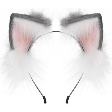 Serre-tête réaliste en forme d'oreille de renard pour cosplay, personnage d'anime, diffusion en direct, cosplay pour adolescentes et femmes (1/5)