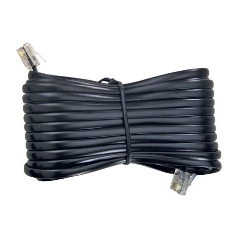 Cable con 2 machos 6P4C 10 metros negro
