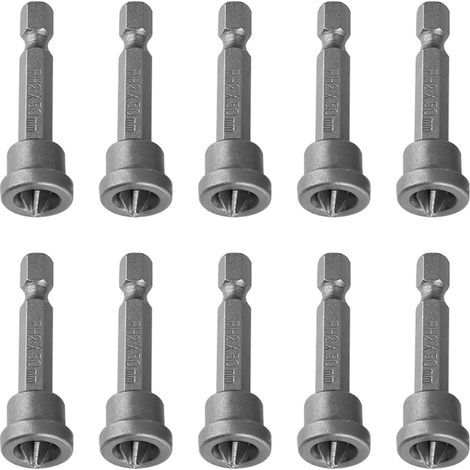Screwdriver bits, self-drilling Phillips head drill bits for plasterboard, high hardness, made of chrome vanadium steel, suitable for most users (1/5)