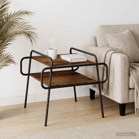 Beyamis Table basse ancienne en bois composite 50 x 50 x 51 cm (1/5)