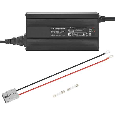 Chargeur batterie lithium 12 V 20 A, 14,6 V LiFePO4 intelligent AC-DC, connecteur type Anderson, témoin LED, 0 V, bateau van (1/5)