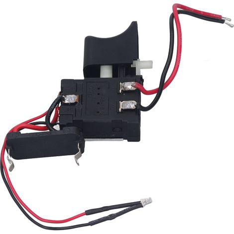 Interrupteur de vitesse à gâchette pour perceuse, réversible CW/CCW, avec éclairage, 7.2‑24V DC 16A, pièce de rechange. (1/5)
