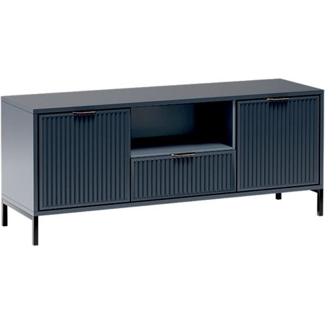 AX LIVING TV Lowboard Berlinette 3, 135 cm breite – Modern in Indigo