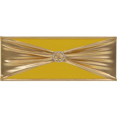 Maison Exclusive - Nastri Ornamentali per Sedie 25 pz con Fibbia Diamantata Oro (1/3)