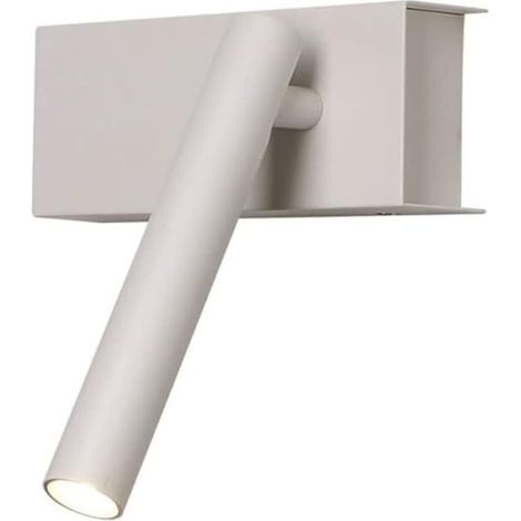 Applique murale intérieure LED, rotative à 350°, applique rectangulaire moderne, adaptée aux chambres et aux salons (lumière chaude, blanche). (1/5)