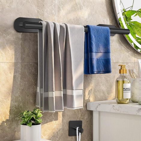 Bathroom Towel Holder,8PCS High Quality Thickened 304 Stainless Steel Bathroom Accessories,No Drilling Towel Rack Ad (1/4)