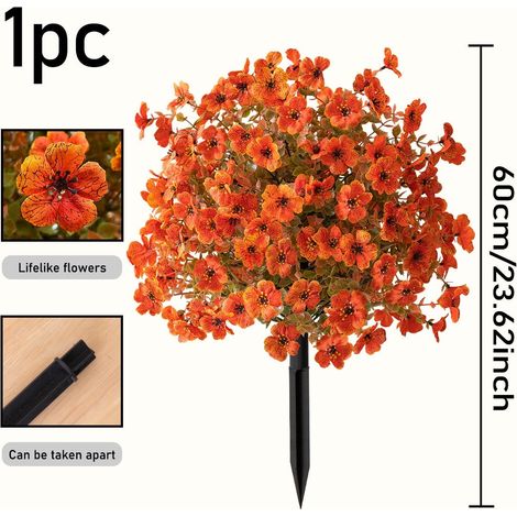 Fleur Artificielle - Piquet De Jardin Extérieur Résistant Aux Intempéries - Pour Potager Balcon Terrasse - 1 Pièce (1/2)