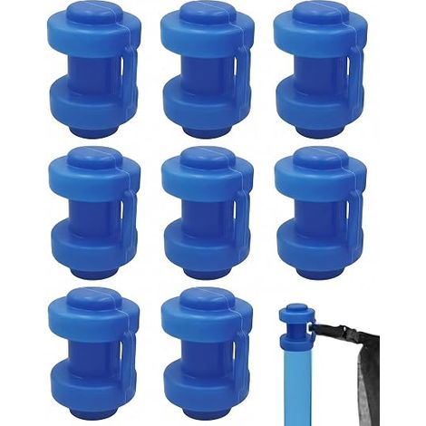 Set of 9 Trampoline Ends 25 mm Protective Caps for Net Bars - Accessories and Spare Parts for Trampoline (1/5)