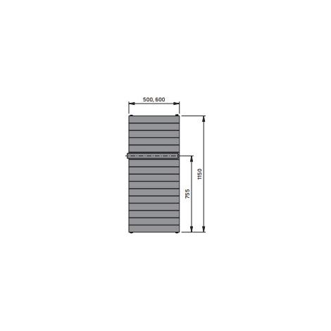 VN-LOWA-M LUX BH 1150x105x600mm weiß geschl.