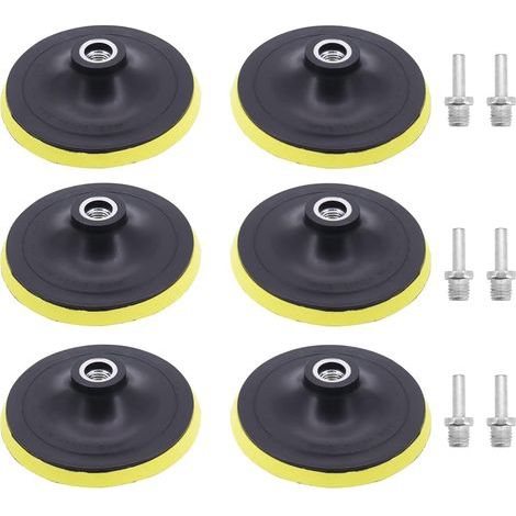 6 Pcs 5 Pouce 125mm Assiette de Ponçage avec M14 Mandrin Plateau de Ponçage pour Perceuse, Meuleuse d'angle (1/5)