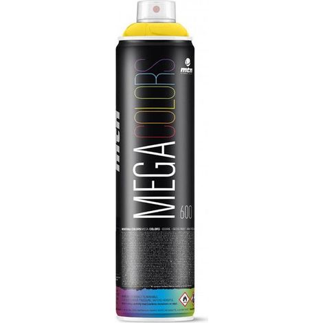 Bombe de peinture mega 600ml - Jaune clair - RV1021 - Mtn