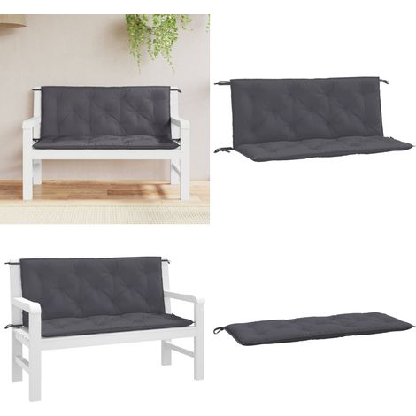 Gartenbank-Auflagen 2 Stk. Anthrazit 120x50x7 cm Oxford-Gewebe - Gartenbank Auflagen - Sitzkissen - Outdoor Möbel - Gartenkissen - Balkon Dekoration - Home & Living (1/5)
