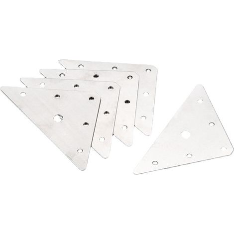 15 placas de montaje triangulares (85x85 x 125 mm), accesorios de esquina, conectores de servicio, acero galvanizado.